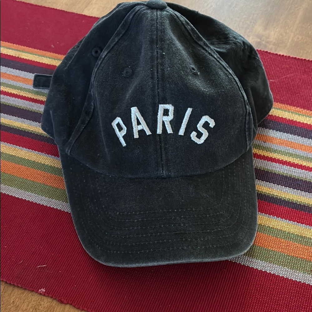 Wanderlust Paris Baseball Cap Adjustable Strap De… - image 1